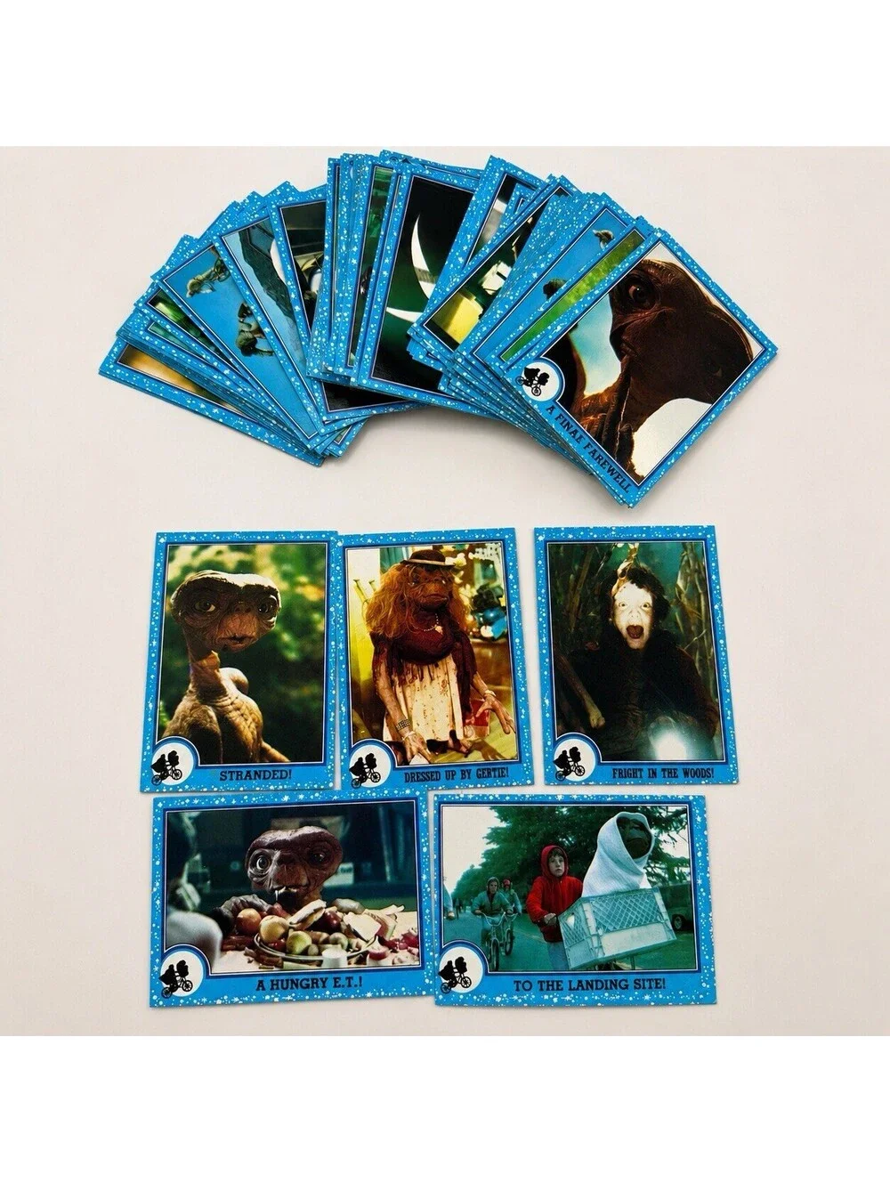 E.T. The Extra Terrestrial Movie 1982 Topps Photo Cards Incomplete Set